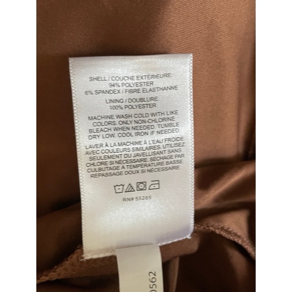 Gorgeous Express Brown Tie-front blouse, Size Small - Picture 7 of 8